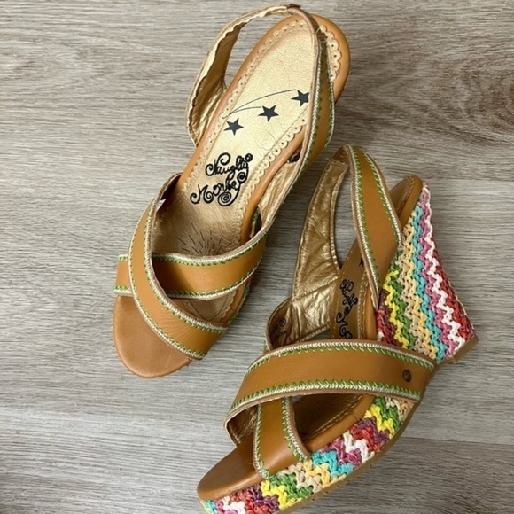 Naughty Monkey New Wedge Slingback Sandals with Colorful Outsole - Picture 2 of 13
